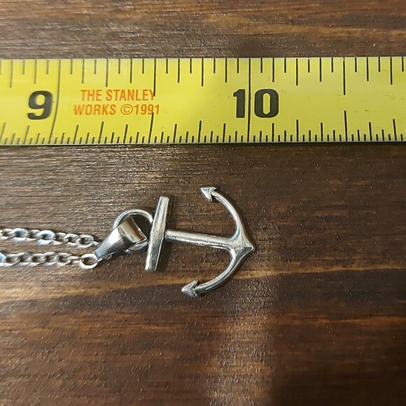 EFFY Silver Tone Necklace & Anchor Charm - Picture 3 of 3